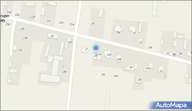 Strupin Mały, Strupin Mały, 16, mapa Strupin Mały