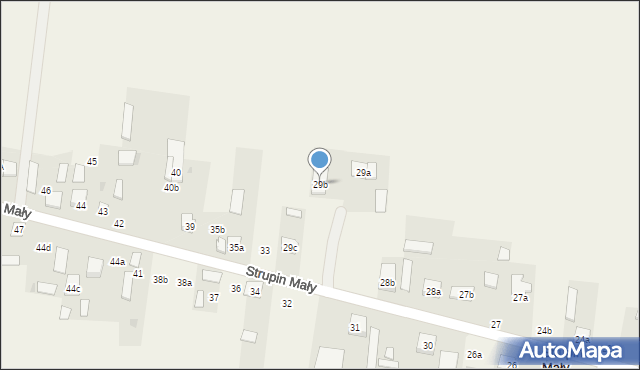 Strupin Mały, Strupin Mały, 29b, mapa Strupin Mały