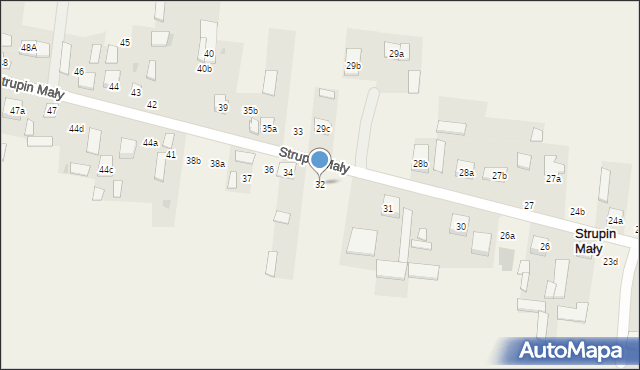 Strupin Mały, Strupin Mały, 32, mapa Strupin Mały