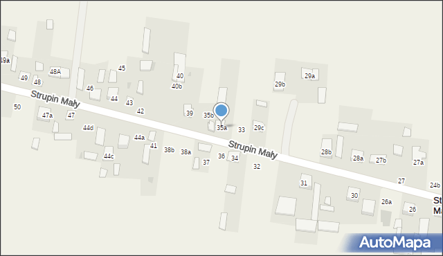 Strupin Mały, Strupin Mały, 35a, mapa Strupin Mały