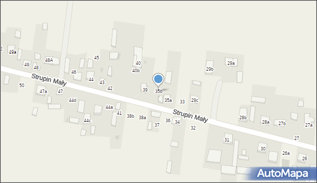 Strupin Mały, Strupin Mały, 35b, mapa Strupin Mały
