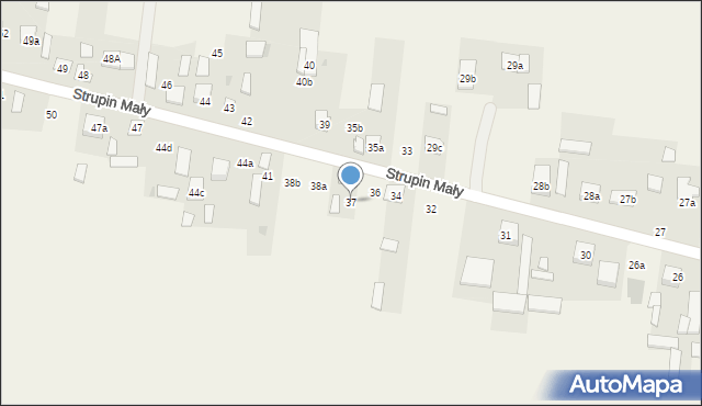 Strupin Mały, Strupin Mały, 37, mapa Strupin Mały