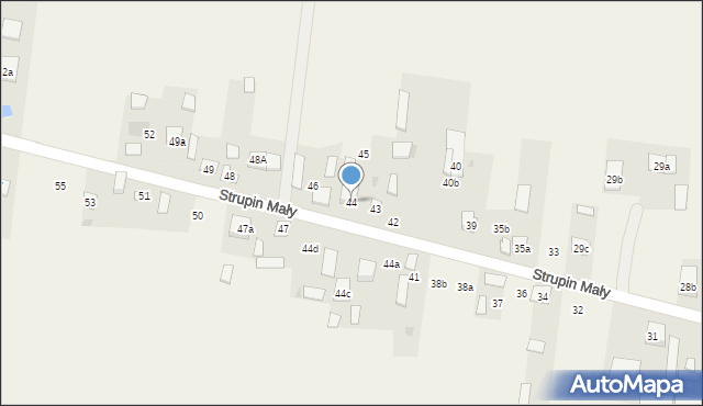 Strupin Mały, Strupin Mały, 44, mapa Strupin Mały