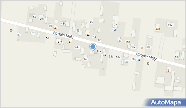 Strupin Mały, Strupin Mały, 44b, mapa Strupin Mały