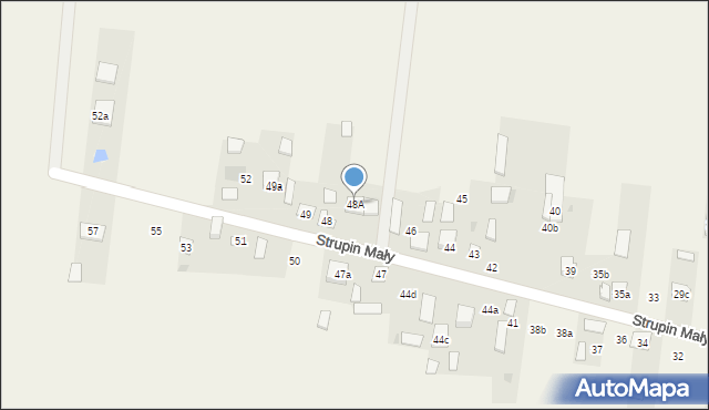 Strupin Mały, Strupin Mały, 48A, mapa Strupin Mały
