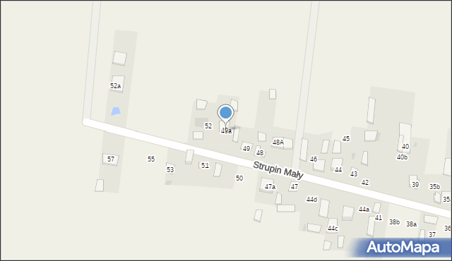 Strupin Mały, Strupin Mały, 49a, mapa Strupin Mały