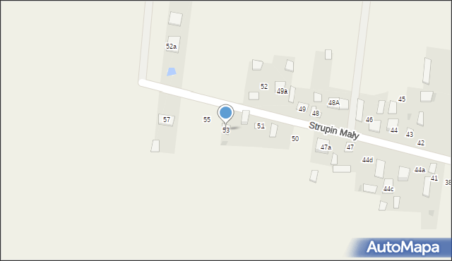 Strupin Mały, Strupin Mały, 53, mapa Strupin Mały