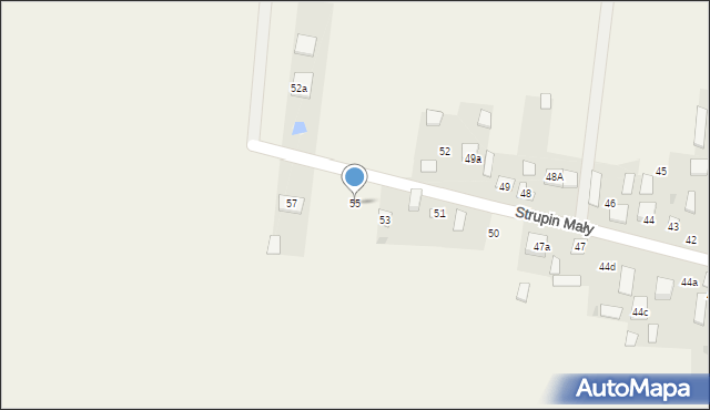 Strupin Mały, Strupin Mały, 55, mapa Strupin Mały
