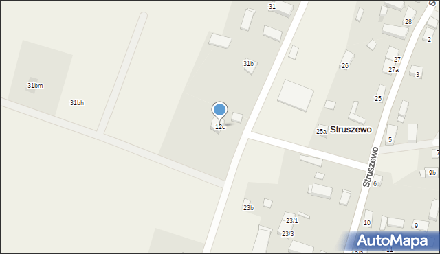 Struszewo, Struszewo, 12c, mapa Struszewo
