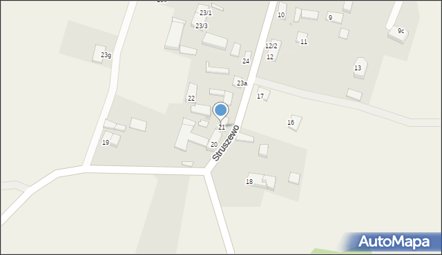 Struszewo, Struszewo, 21, mapa Struszewo