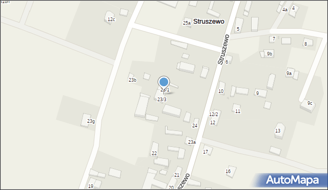 Struszewo, Struszewo, 23/2, mapa Struszewo