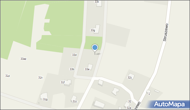 Struszewo, Struszewo, 33c, mapa Struszewo