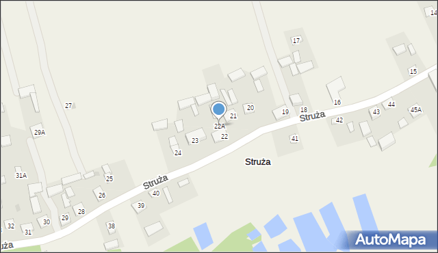 Struża, Struża, 22A, mapa Struża