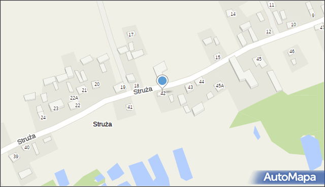 Struża, Struża, 42, mapa Struża