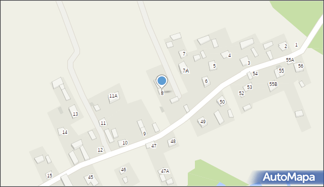 Struża, Struża, 8, mapa Struża