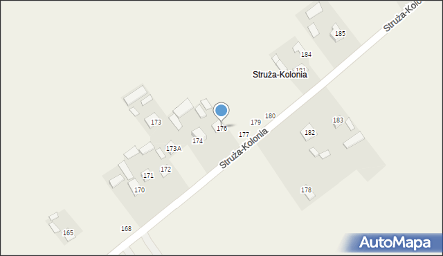 Struża-Kolonia, Struża-Kolonia, 176, mapa Struża-Kolonia