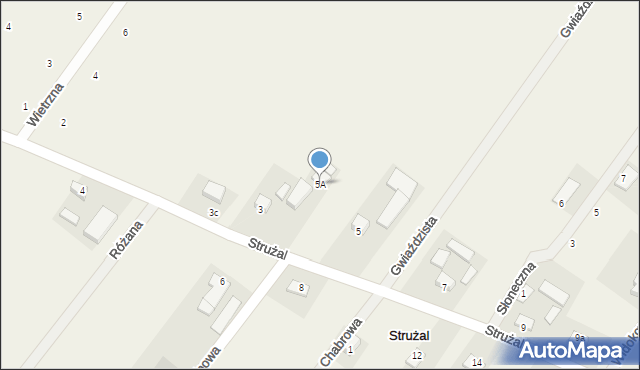 Strużal, Strużal, 5A, mapa Strużal