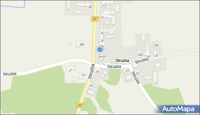 Strużka, Strużka, 17, mapa Strużka