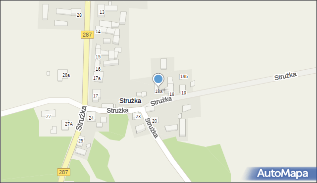 Strużka, Strużka, 18a, mapa Strużka