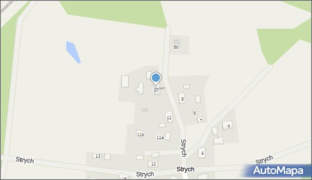 Strych, Strych, 10, mapa Strych