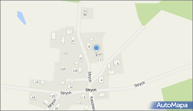 Strych, Strych, 6, mapa Strych