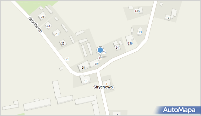 Strychowo, Strychowo, 17, mapa Strychowo
