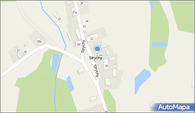 Strychy, Strychy, 31, mapa Strychy