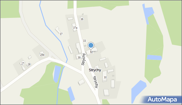 Strychy, Strychy, 32, mapa Strychy