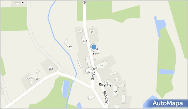 Strychy, Strychy, 33, mapa Strychy