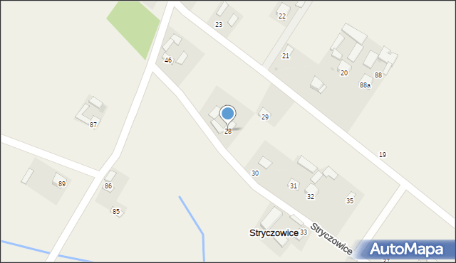 Stryczowice, Stryczowice, 28, mapa Stryczowice