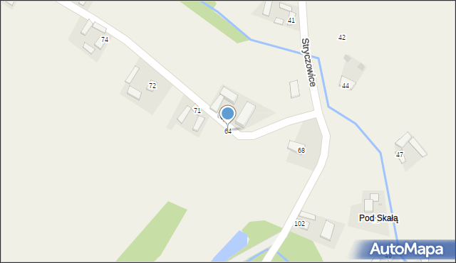 Stryczowice, Stryczowice, 64, mapa Stryczowice