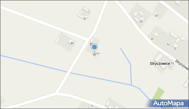 Stryczowice, Stryczowice, 85, mapa Stryczowice