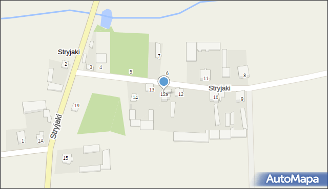 Stryjaki, Stryjaki, 12a, mapa Stryjaki