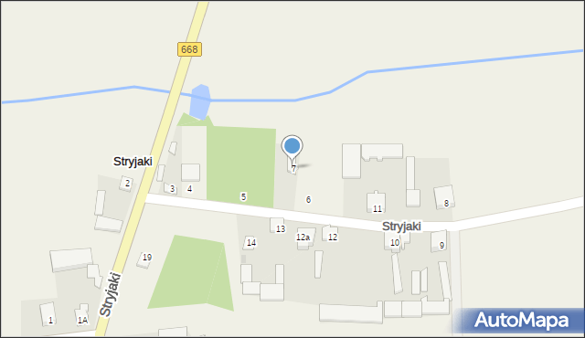 Stryjaki, Stryjaki, 7, mapa Stryjaki