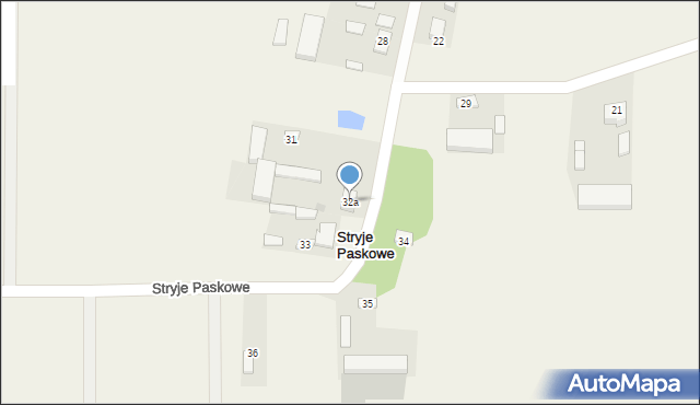 Stryje Paskowe, Stryje Paskowe, 32a, mapa Stryje Paskowe