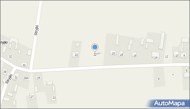 Stryjki, Stryjki, 22, mapa Stryjki