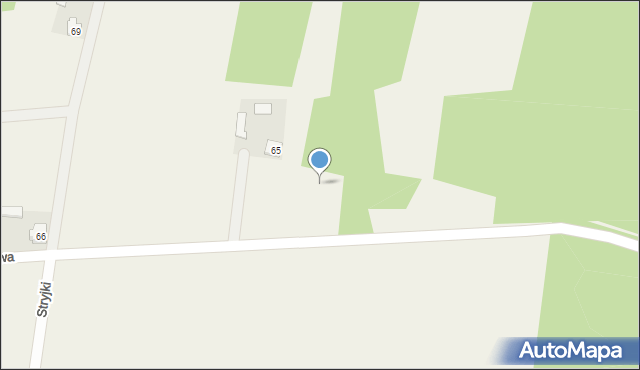 Stryjki, Stryjki, 65a, mapa Stryjki