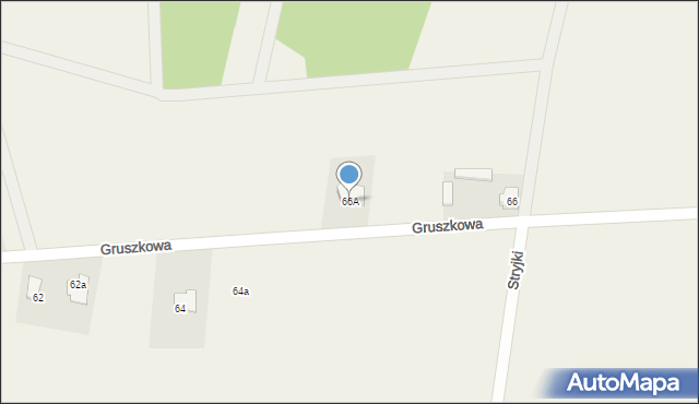 Stryjki, Stryjki, 66A, mapa Stryjki