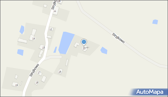 Stryjkowo, Stryjkowo, 13, mapa Stryjkowo
