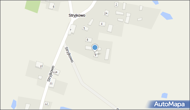 Stryjkowo, Stryjkowo, 9, mapa Stryjkowo