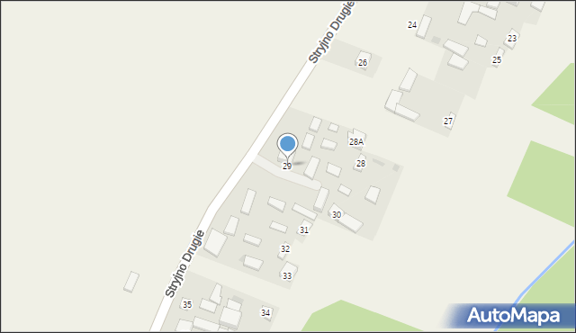 Stryjno Drugie, Stryjno Drugie, 29, mapa Stryjno Drugie