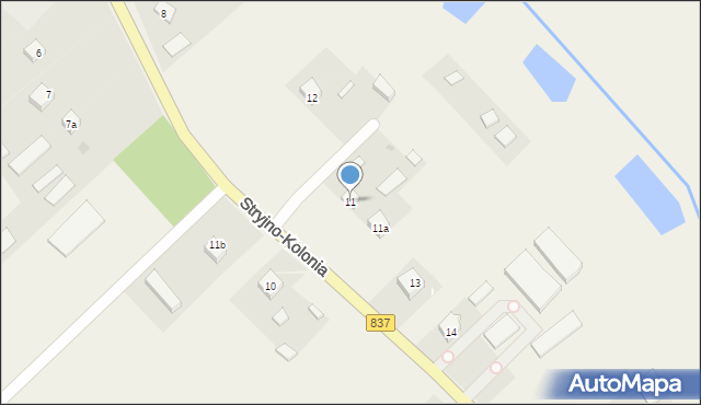 Stryjno-Kolonia, Stryjno-Kolonia, 11, mapa Stryjno-Kolonia