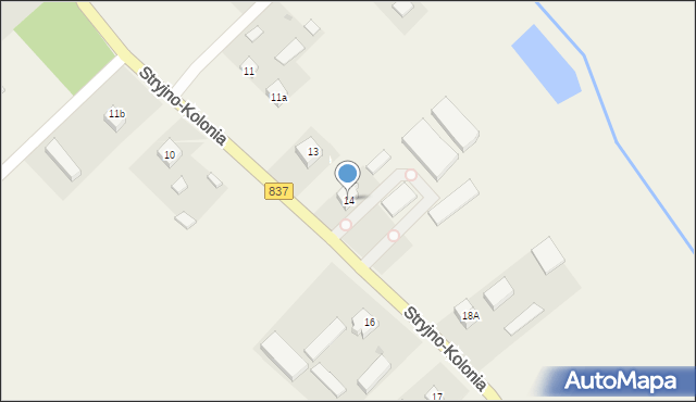 Stryjno-Kolonia, Stryjno-Kolonia, 14, mapa Stryjno-Kolonia