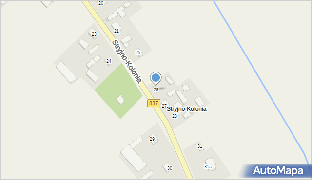 Stryjno-Kolonia, Stryjno-Kolonia, 26, mapa Stryjno-Kolonia