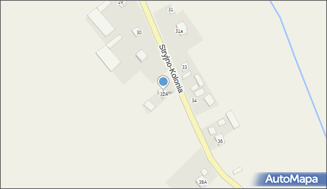 Stryjno-Kolonia, Stryjno-Kolonia, 32A, mapa Stryjno-Kolonia
