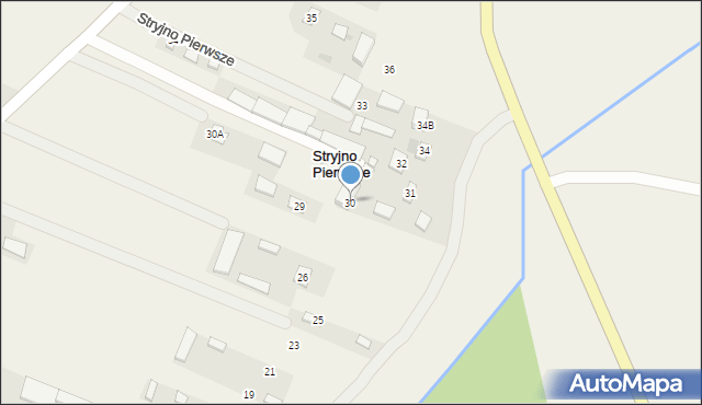 Stryjno Pierwsze, Stryjno Pierwsze, 30, mapa Stryjno Pierwsze