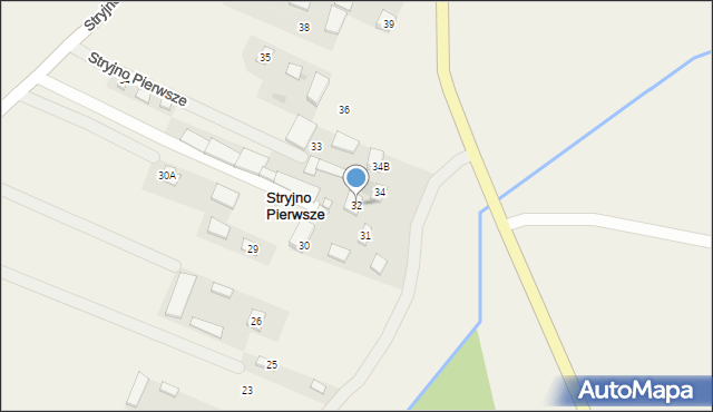 Stryjno Pierwsze, Stryjno Pierwsze, 32, mapa Stryjno Pierwsze
