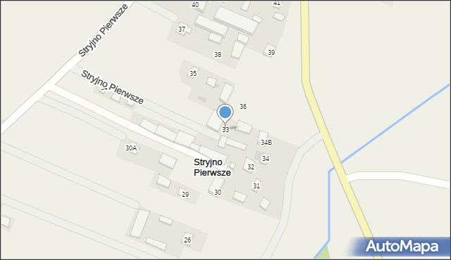 Stryjno Pierwsze, Stryjno Pierwsze, 33, mapa Stryjno Pierwsze