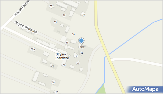 Stryjno Pierwsze, Stryjno Pierwsze, 34B, mapa Stryjno Pierwsze