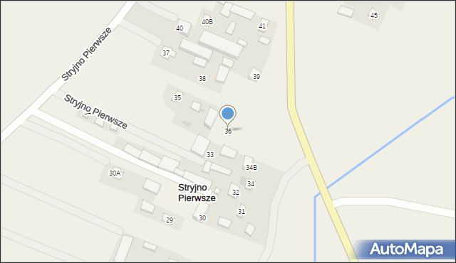 Stryjno Pierwsze, Stryjno Pierwsze, 36, mapa Stryjno Pierwsze